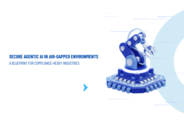 Enterprise security team monitoring Secure Agentic AI infrastructure across air-gapped enterprise systems